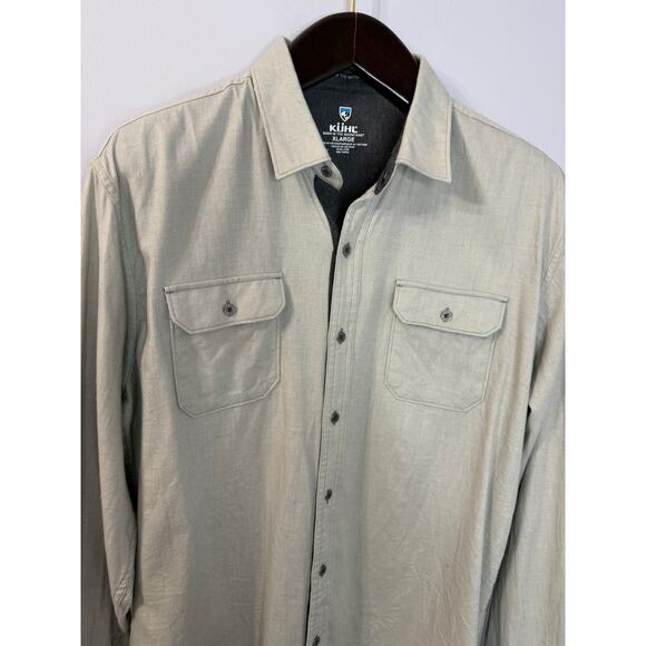 Kuhl Dillingr Flannel Cotton Blend Button Down Long Sleeve Men's Sz XL - Picture 6 of 13